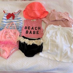 Baby Girl 6-9 Month Swim Summer Lot
